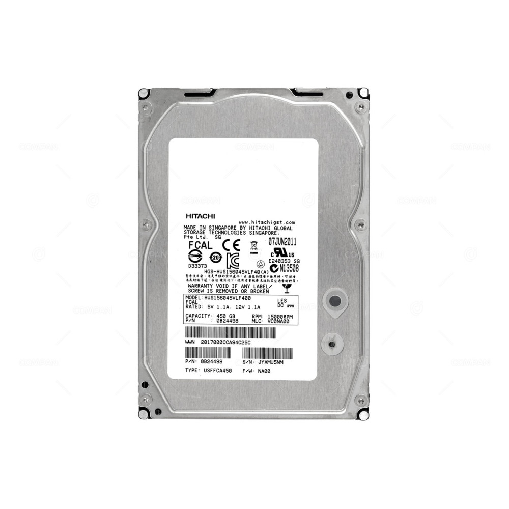 HUS156045VLF400 HITACHI HDD 450GB 15K FATA 3.5" LFF
